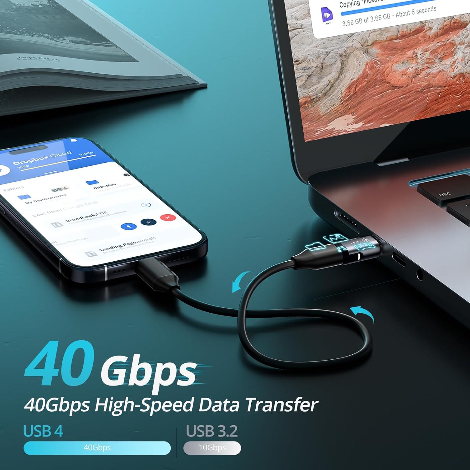 Straight USB C Magnetic Adapter