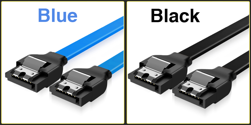 Cable Matters 3-Pack SATA III 6.0 Gbps SATA Cable 18 Inches (SATA Cable for  SSD, SATA SSD Cable, SATA 3 Cables) Black