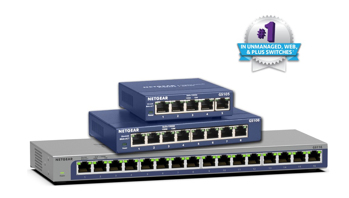 Netgear ProSafe GS105 5-Port Gigabit Ethernet Unmanaged Switch
