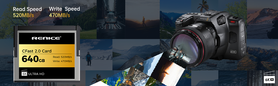 RENICE 640GB CFAST 2.0 MEMORY CARD