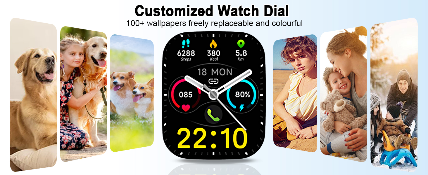 Smart Watch, 1.91" HD Fitness Watch with Make/Answer Call, Activity Trackers, IP68 Waterproof Smartw