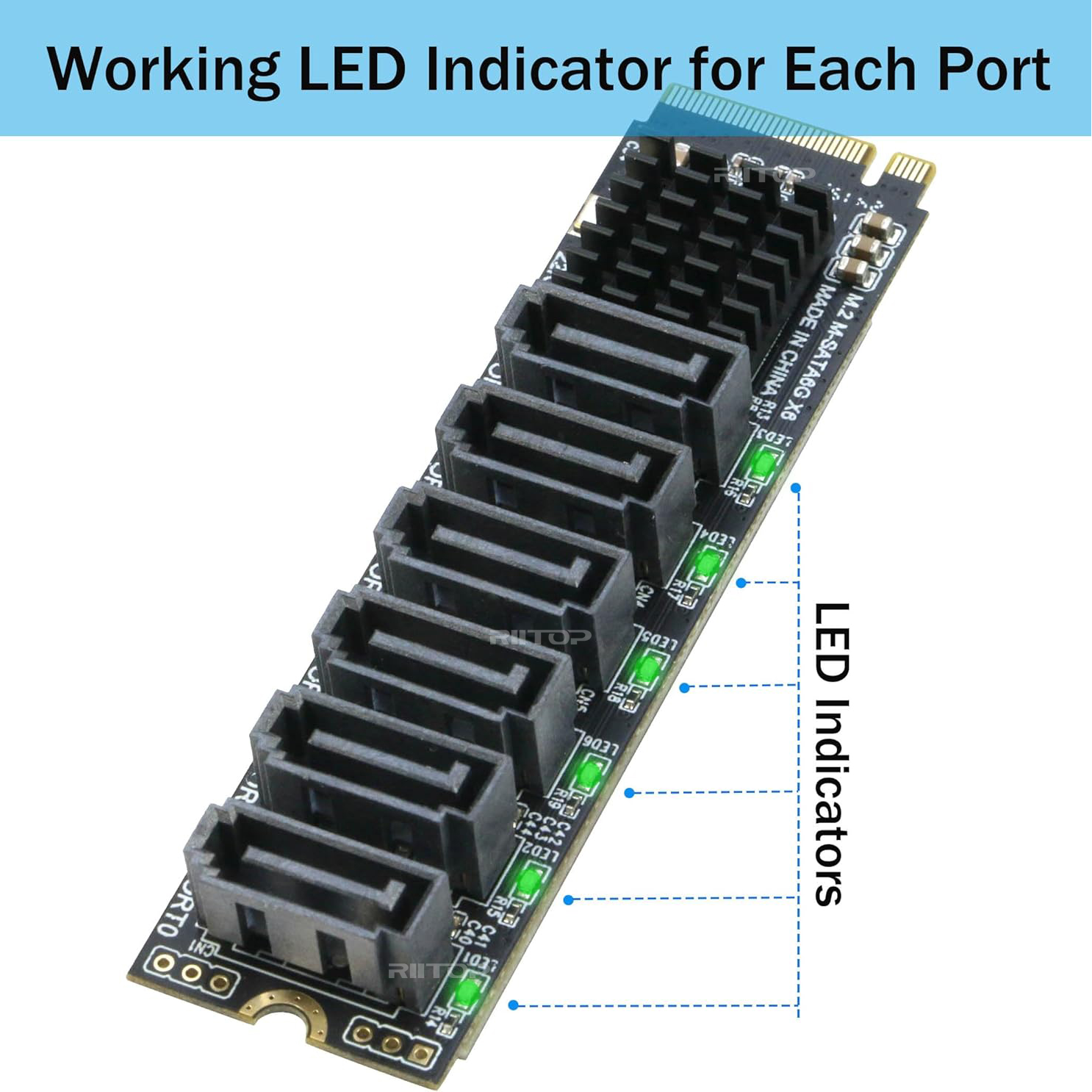 NVME to SATA 6 Ports Adapter Card