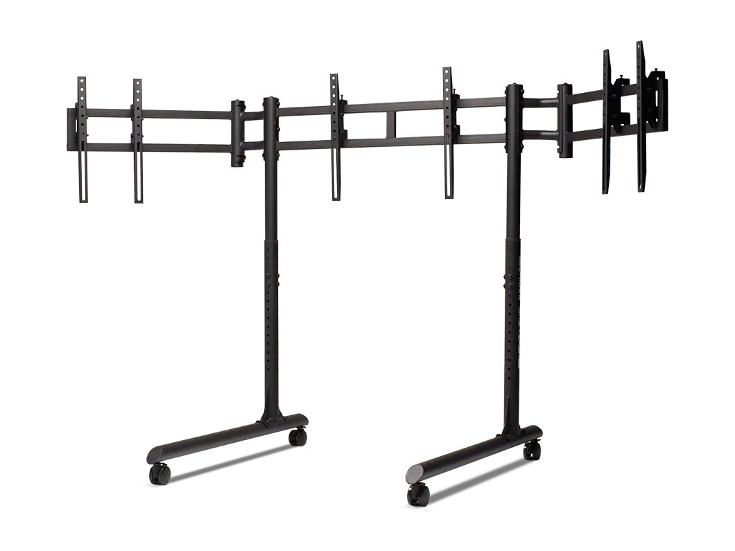 Next Level Racing Round Tube Freestanding Triple Monitor Stand