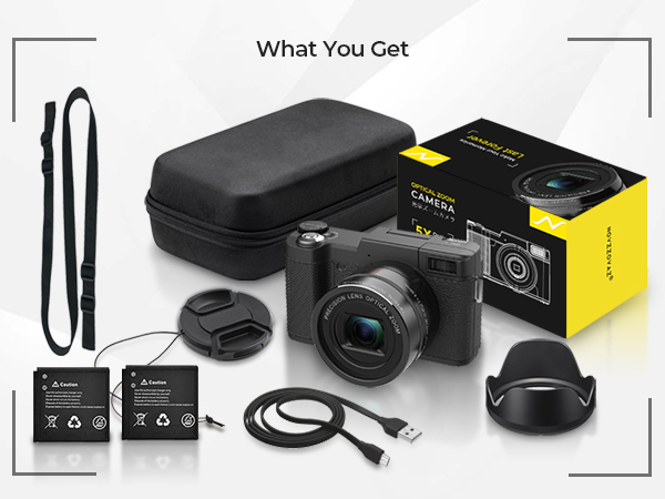 digital camera with accessories and case