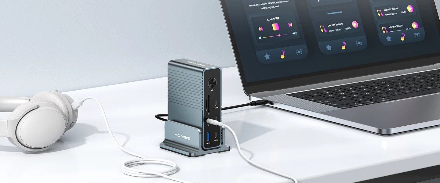 3.5 mm audio interface, enjoy stereo lossless sound quality.