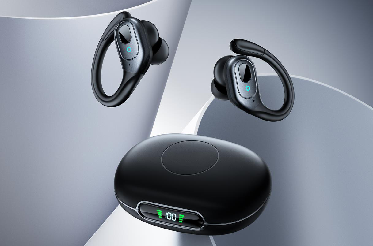 True Wireless Earbuds, Bluetooth 5.3 Sport Wireless Headphone with LED Charging Case, 90H Playback