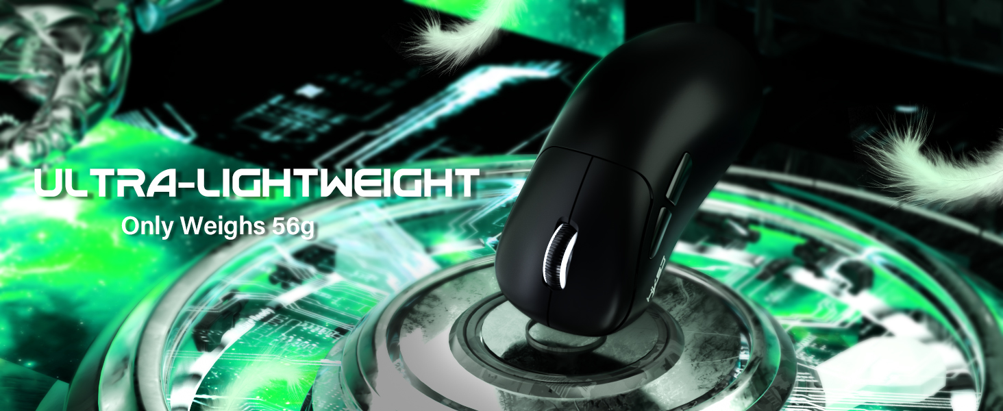 Wireless Gaming Mouse, Adjustable 10K DPI 1K Optical Sensor Tri-Mode Wireless Mouse