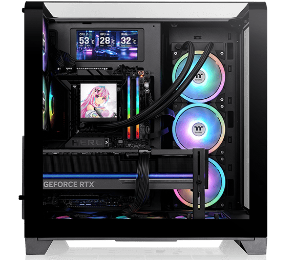 Thermaltake View 390 TG Computer Case- Black 