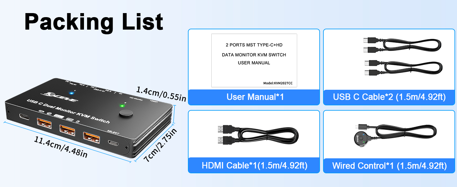 USB C KVM Switch with 10Gbps USB Ports