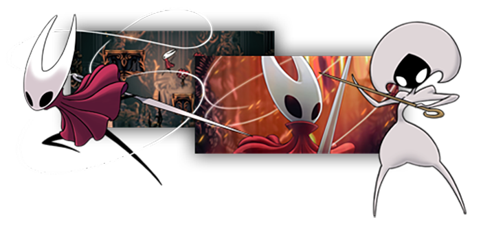 Hollow Knight Silksong press kit graphic with game logo and media resources information