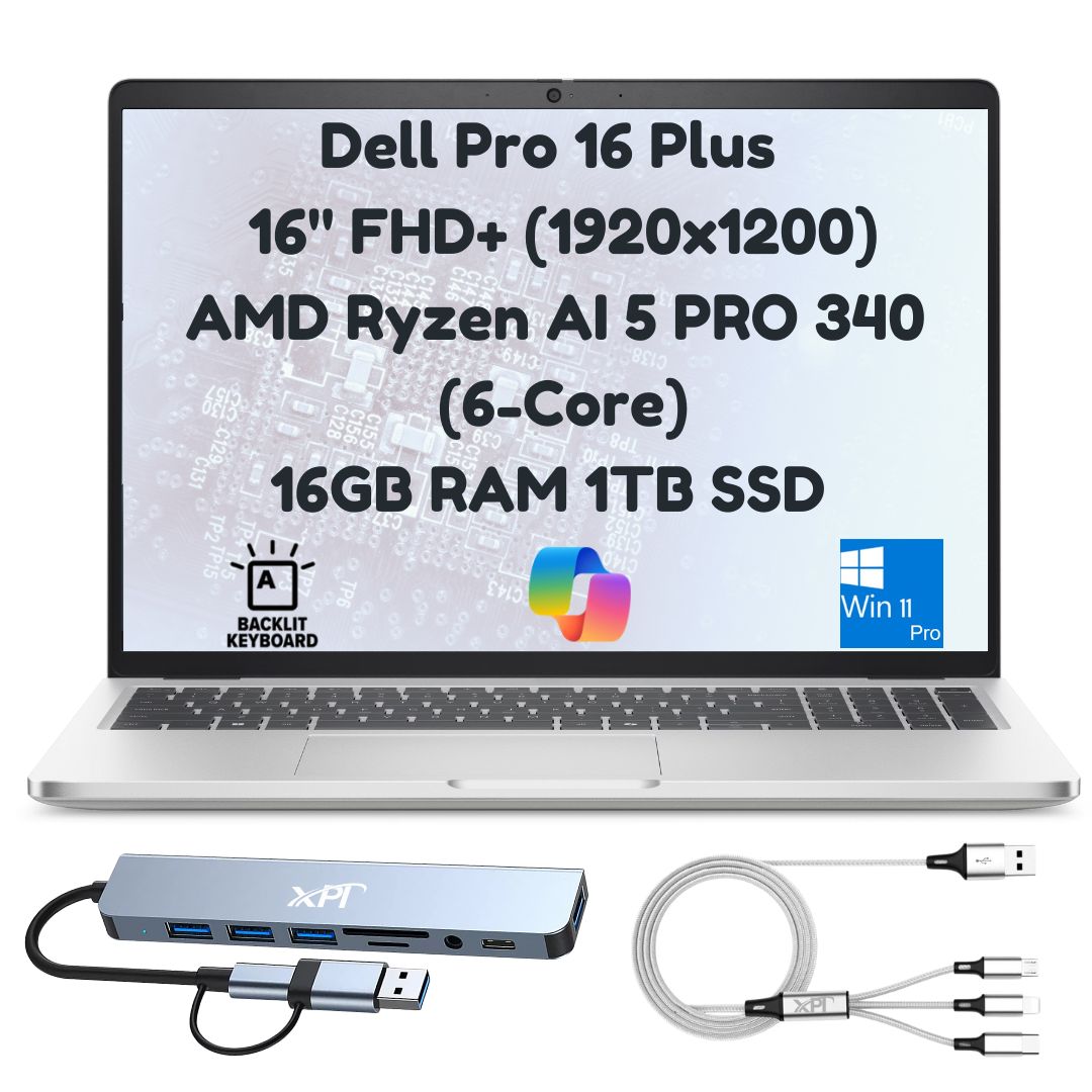 Dell Pro 16 Plus PB16255 16" FHD+ Intel Core Ultra 5 125U 16GB RAM 1TB 512GB SSD IR Cam Copilot W11P