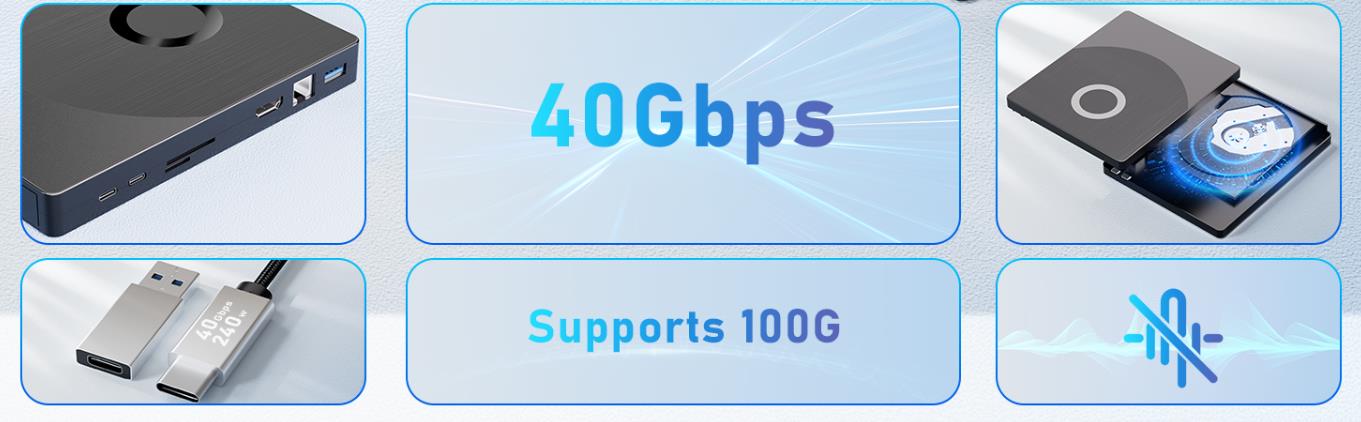 8 in 1 External Bluray/DVD Drive for Laptop PC, External CD/DVD Drive Support 100G Disc 3D