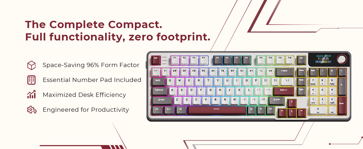 Rosewill NEON K96 Tri-Mode Wireless Gaming Keyboard