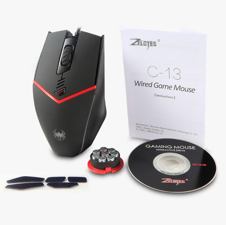 Zelotes Programmable Gaming Mouse,6 Programmable Buttons,Weight