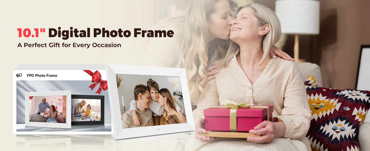 10.1" Digital Photo Frame A Perfect Gift for Every Occasion