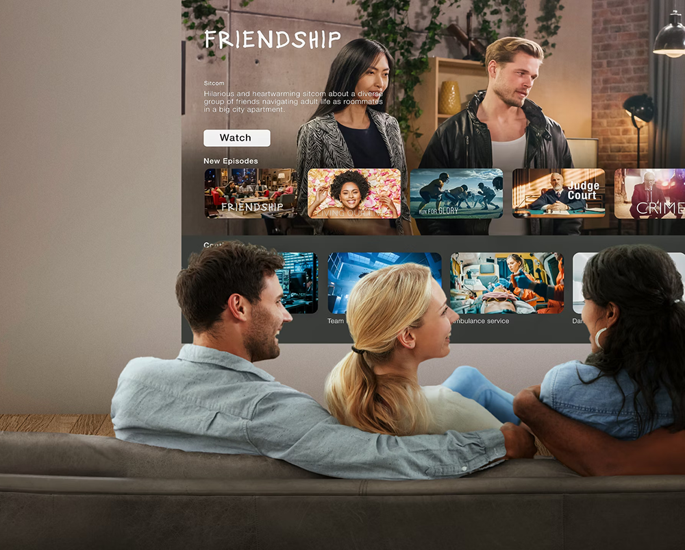 BenQ TK705STI 3000-Lumen UHD 4K Short-Throw LED DLP Smart Home Entertainment Projector