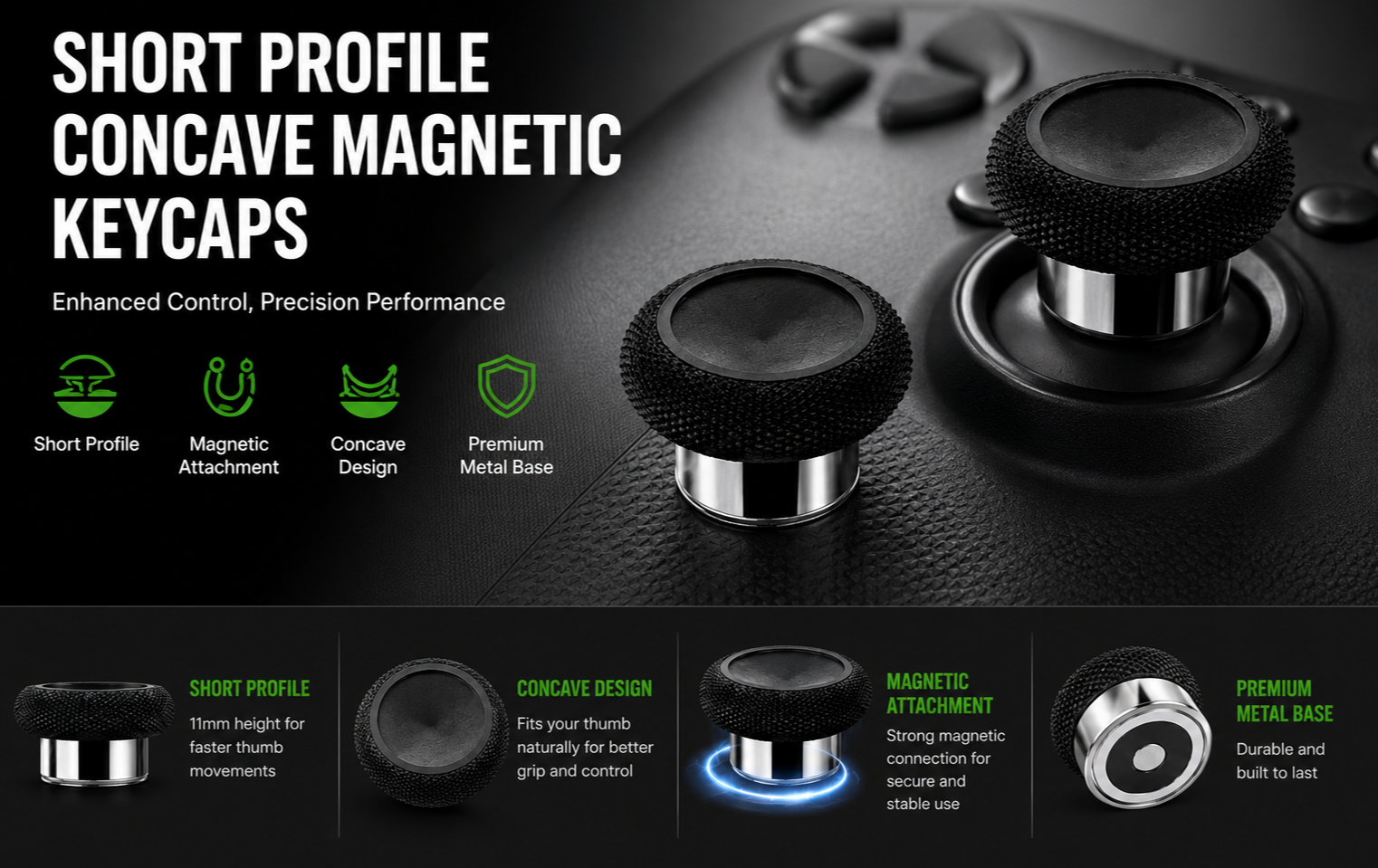 magnetic thumbstick cap, magnetic joystick replacement