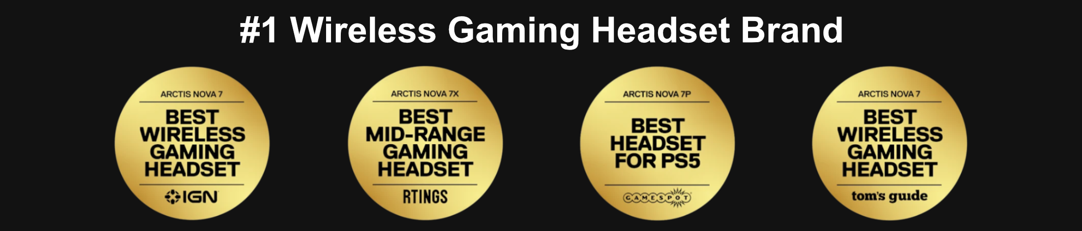 #1 gaming headset brand steelseries badges