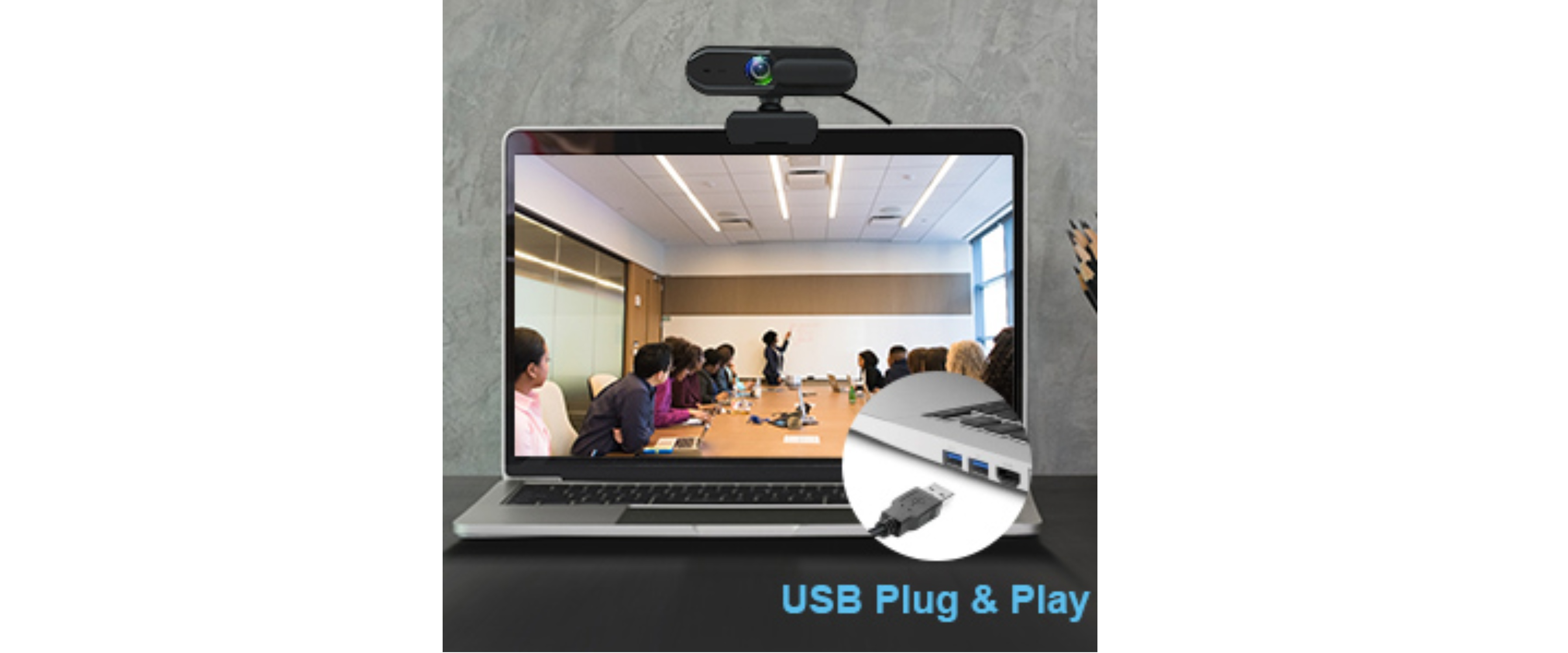 USB plug and play webcam for laptop