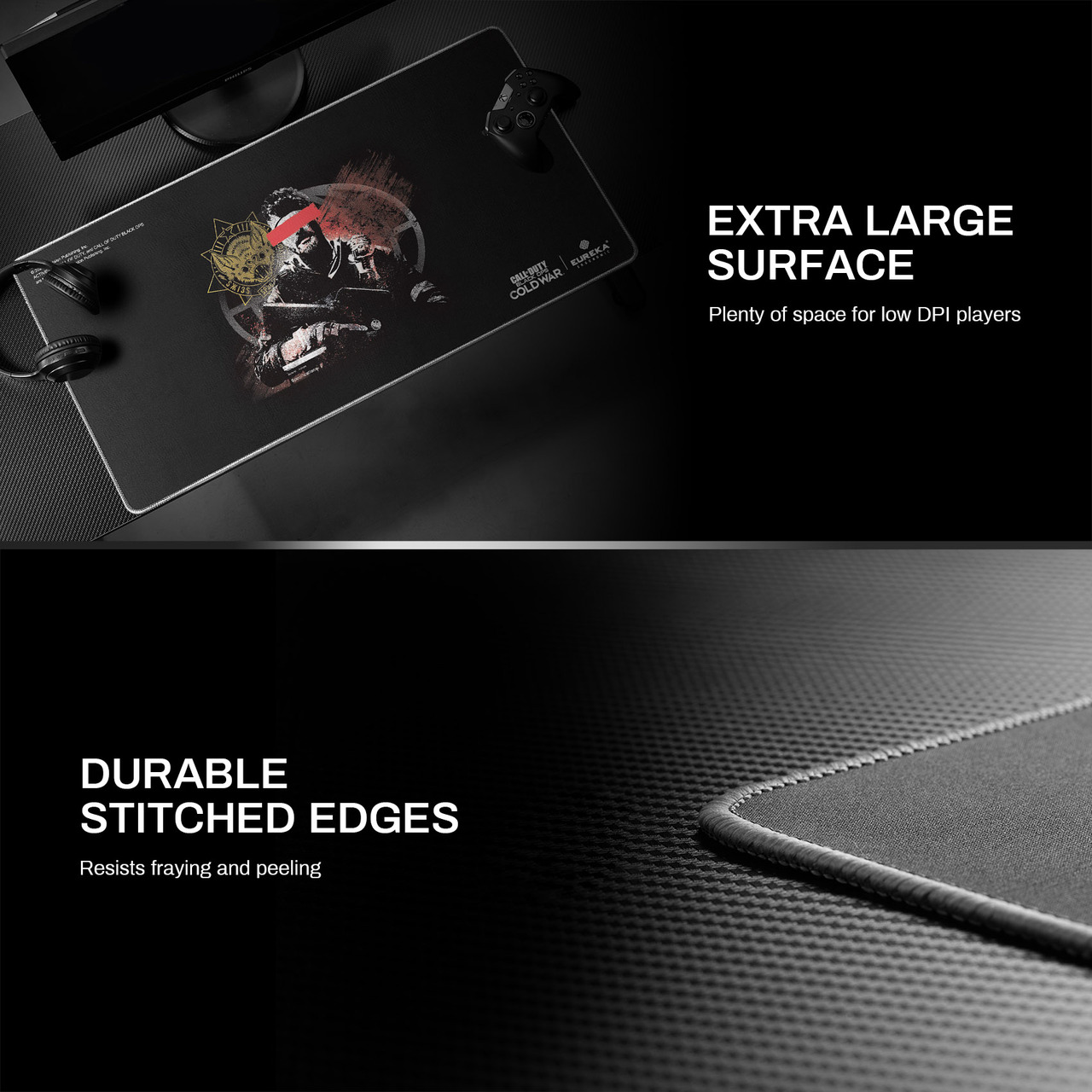 Covert Ops Mouse Pad Extra Large Surface and Stitched