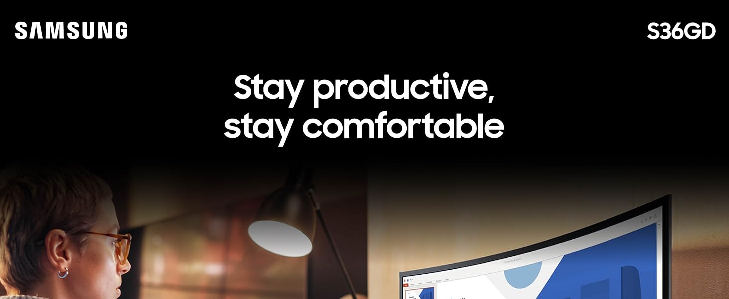 Samsung 27" Essential S3 (S36GD) Series FHD 1800R Curved Computer Monitor