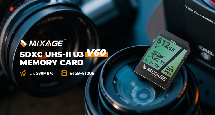 MIXAGE SDXC UHS-II U3 V60 Memory Card