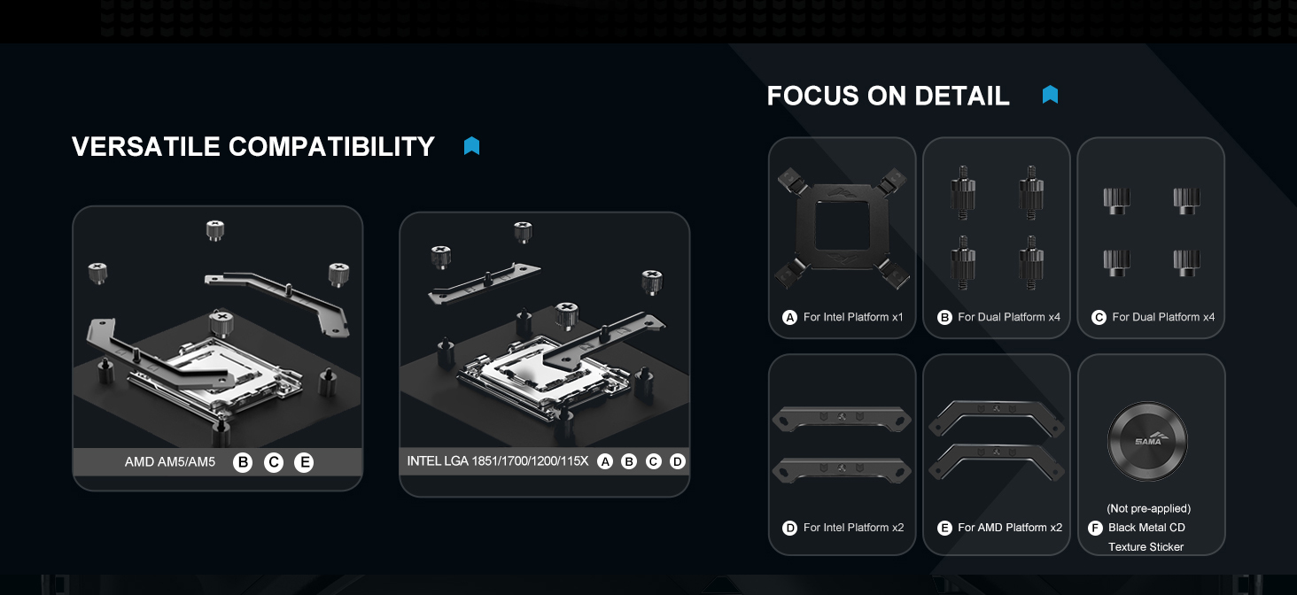 SAMA A40E Single-Tower CPU Air Cooler