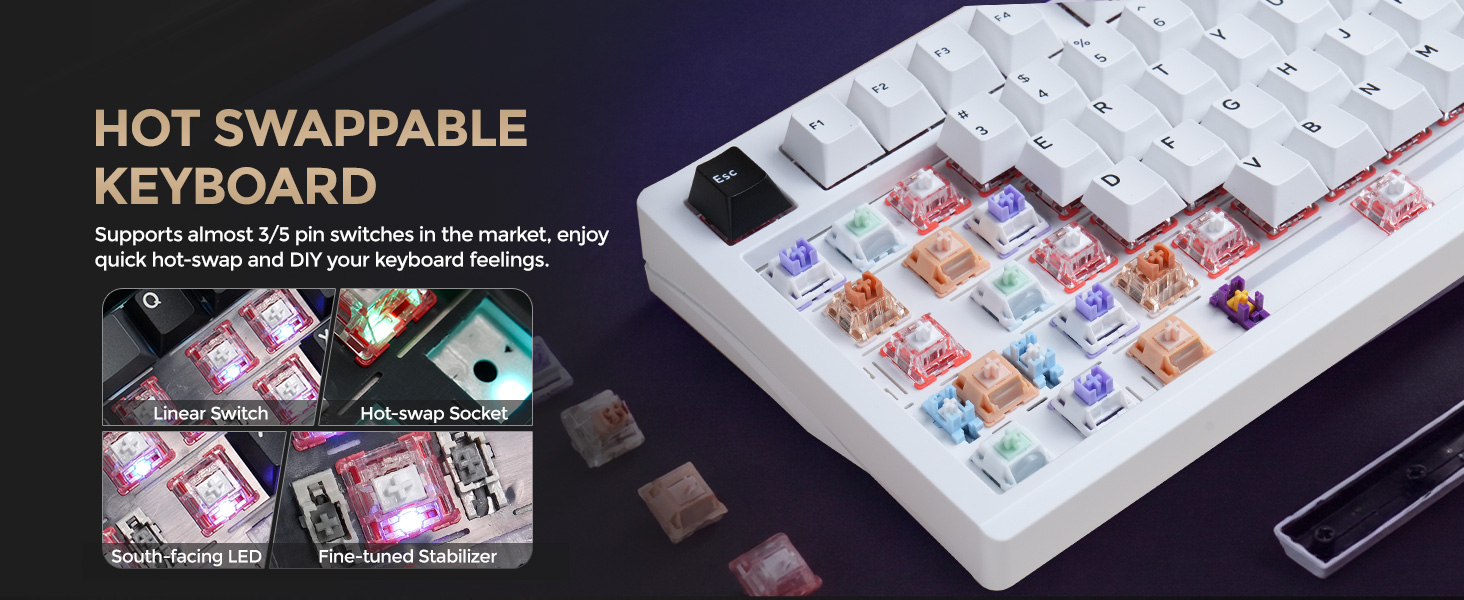 DAREU FLEX75 Wireless Mechanical Keyboard