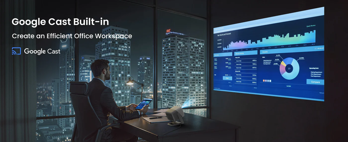 JMGO N1S SE 800 ISO Lumens Triple Laser Portable Projector