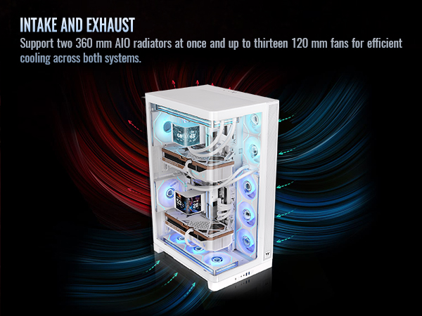 Thermaltake CAPO X Dual System Chassis - Snow