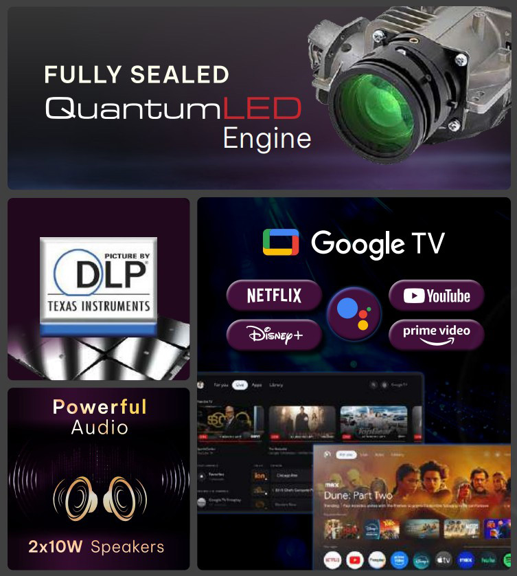 InFocus IN3008SL Crusader Challenger LED Home Theatre projector