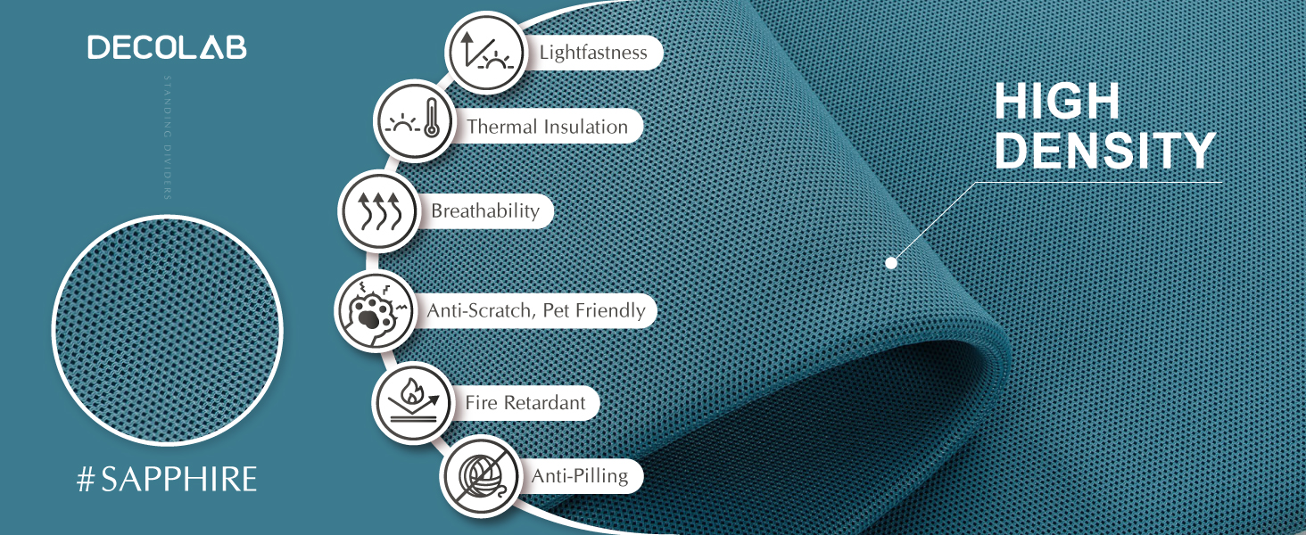 standing divider sapphire fabric feature