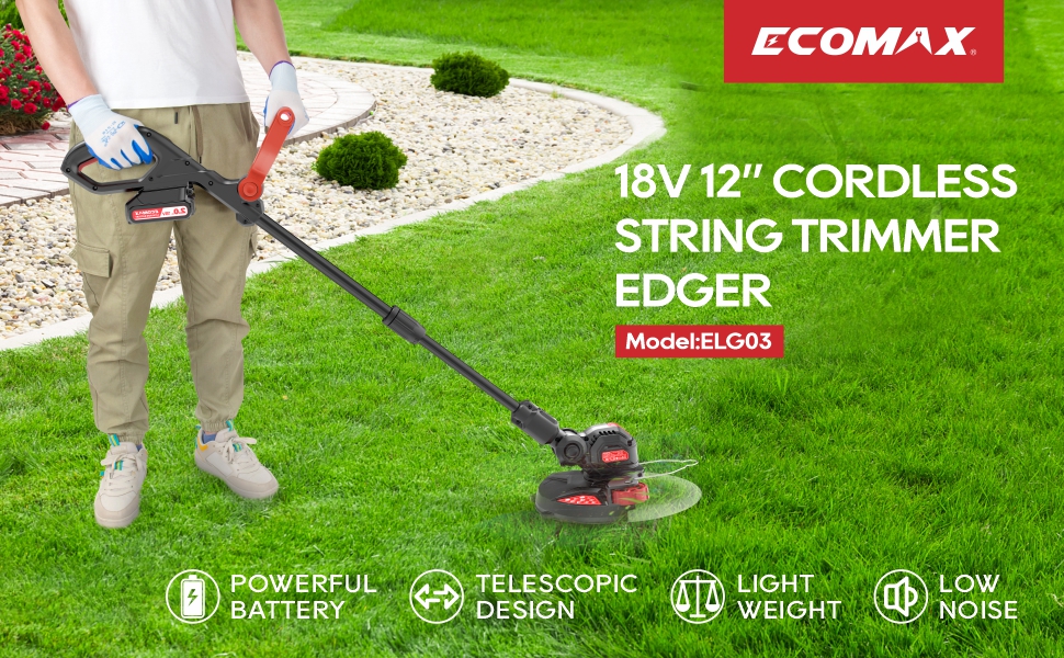 Ecomax 2-in-1 Cordless String Trimmer & Edger - Ecomax Products Store