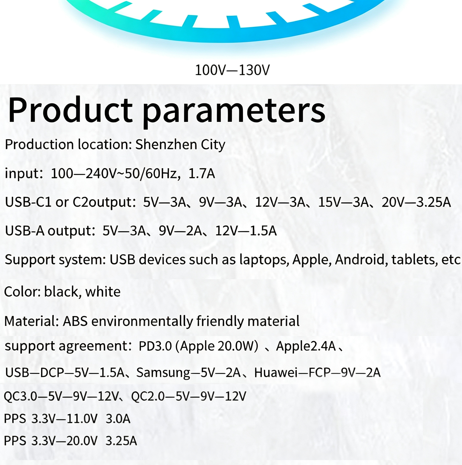 USB C Charger, 65W 3 Port Foldable USB C Wall Charger, PD 3.0 Fast GaN Charger Block Compatible for