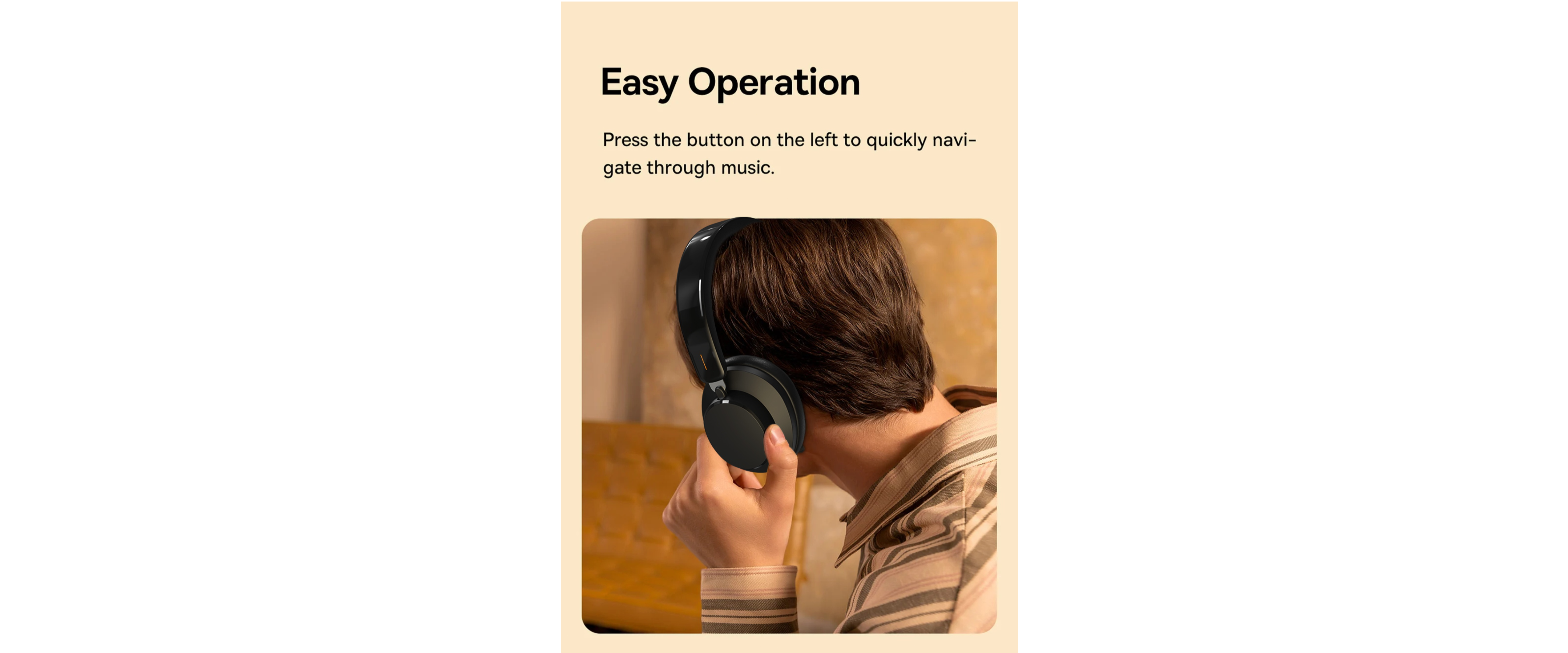 INMISS ANC500,easy control,headphone button operation