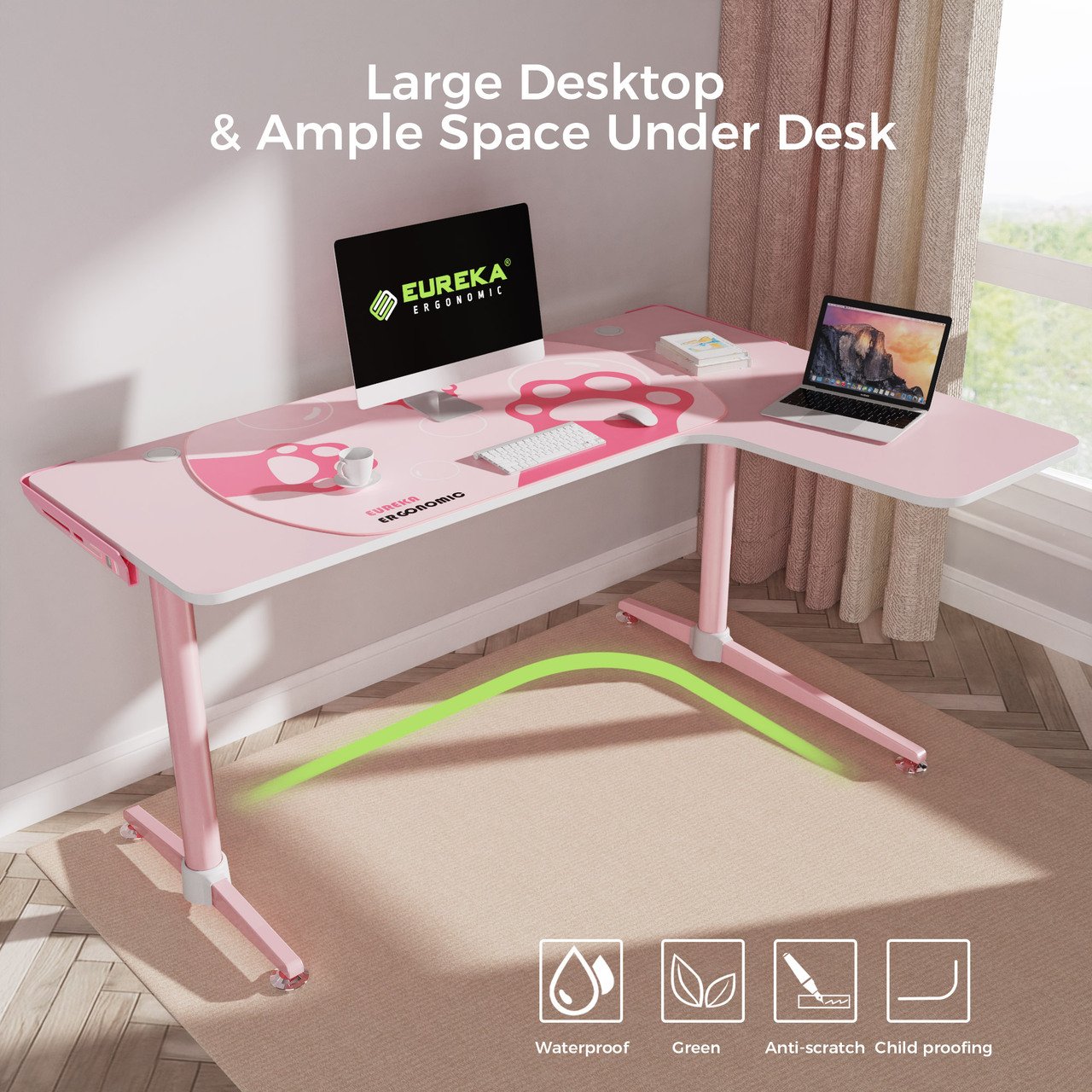 Large Desktop and Ample Space