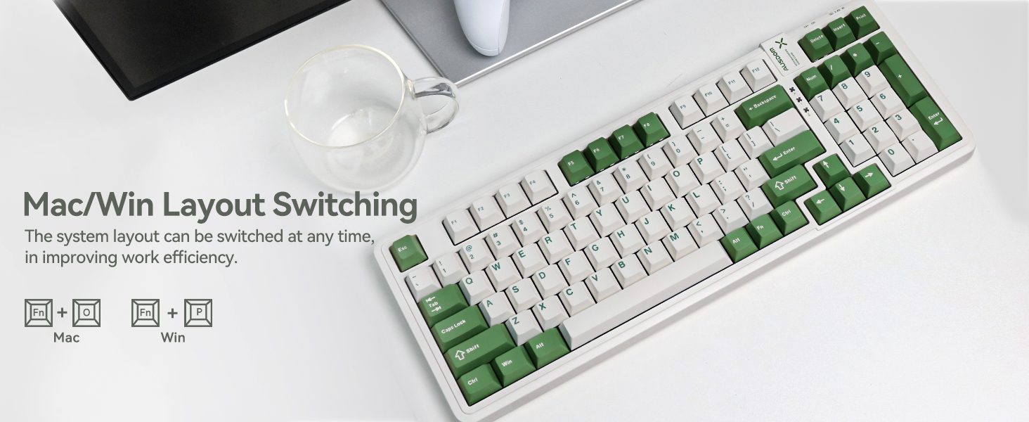 AUSDOM 98Pro Silent Mechanical Keyboard