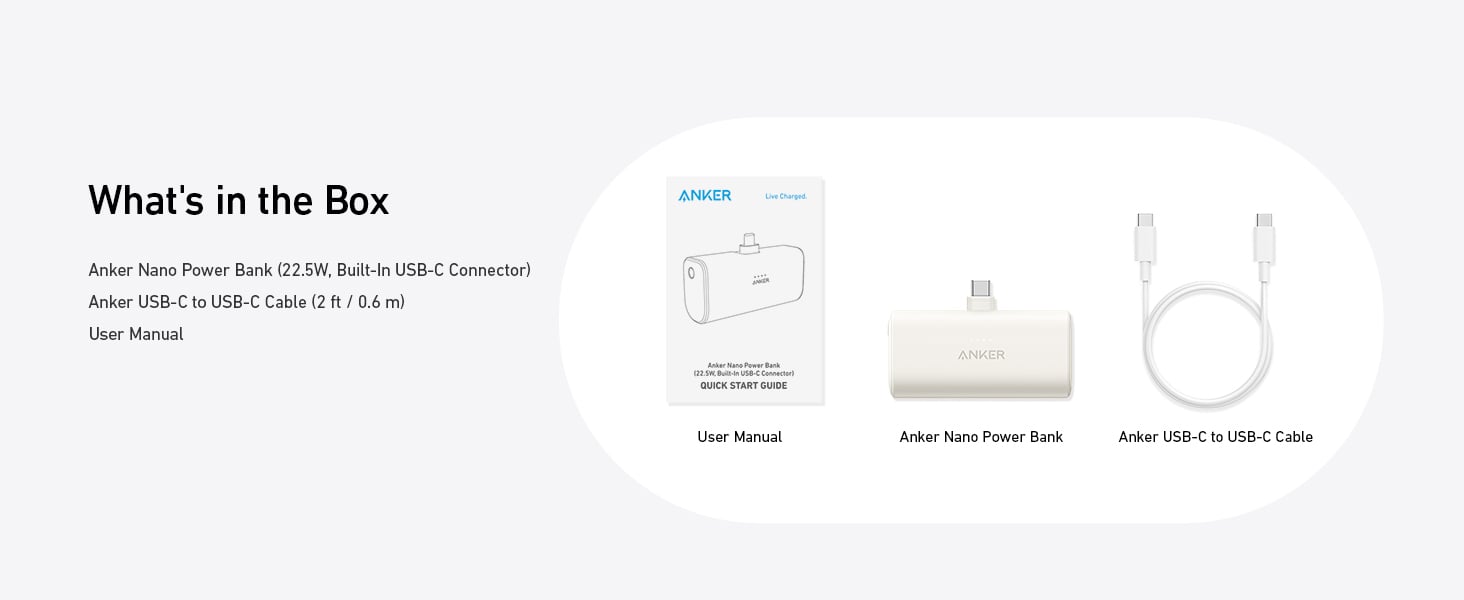 Anker Nano Power Bank con conector USB-C plegable incorporado, cargador  portátil de 5,000 mAh de 22.5 W, para iPhone 15/15 Plus/15 Pro/15 Pro Max
