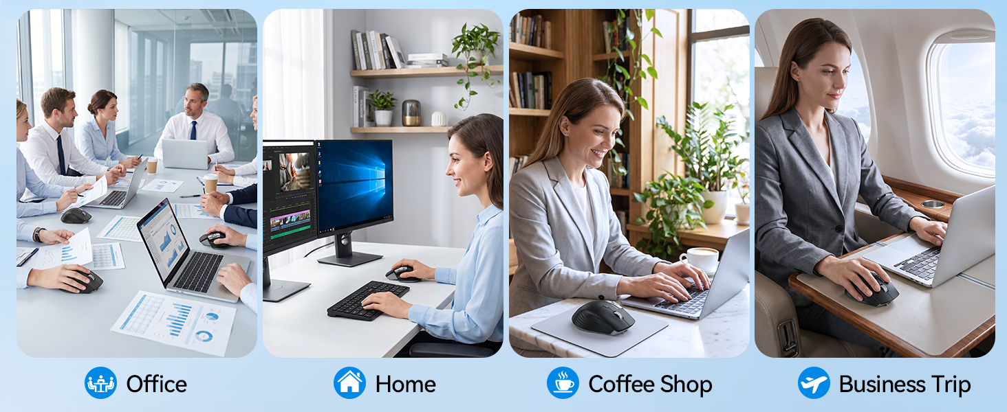 Dual Bluetooth enables one-click fast switching between paired devices.Plug in the USB receiver at t