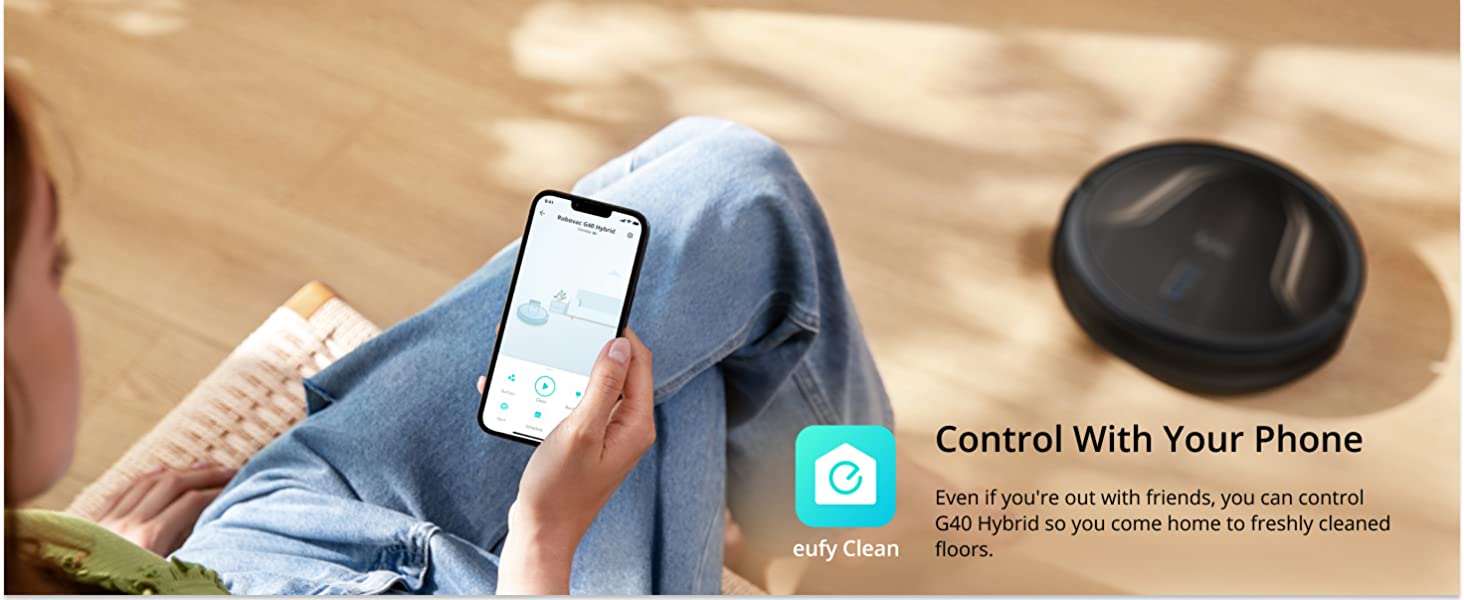 eufy Clean by Anker, Clean G40 Hybrid, Robot Vacuum, Robot Vacuum