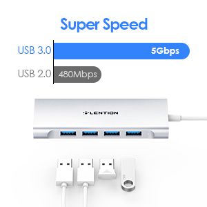 Manhattan SuperSpeed USB 3.0 Hub (162302)