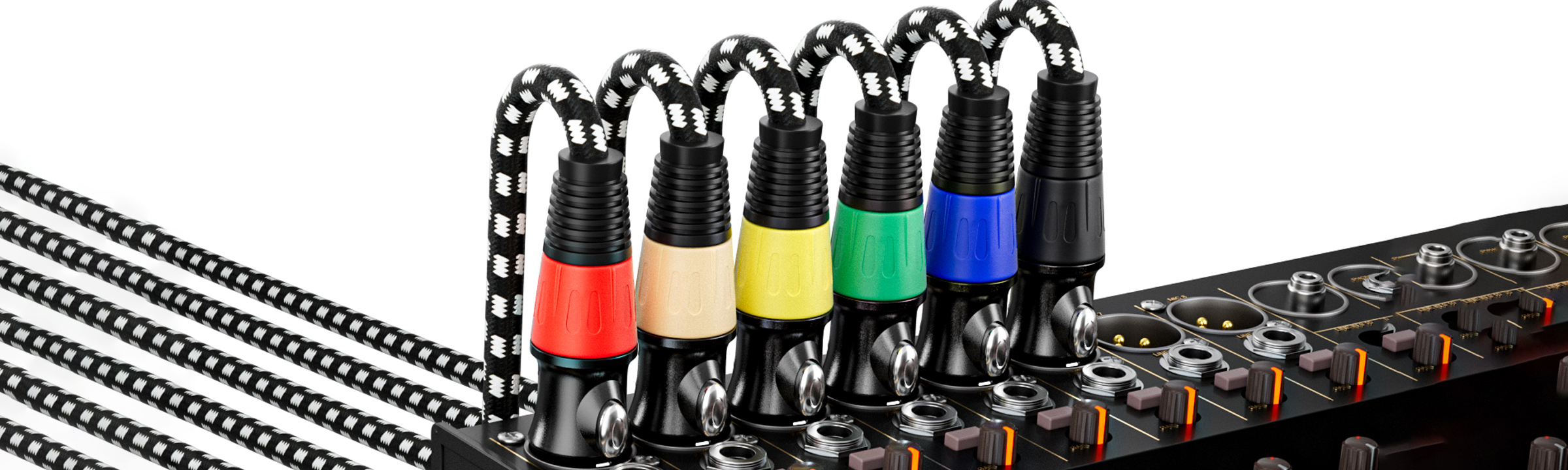 XLR cables are designed with different color codes, which can help you easy to identify or match the