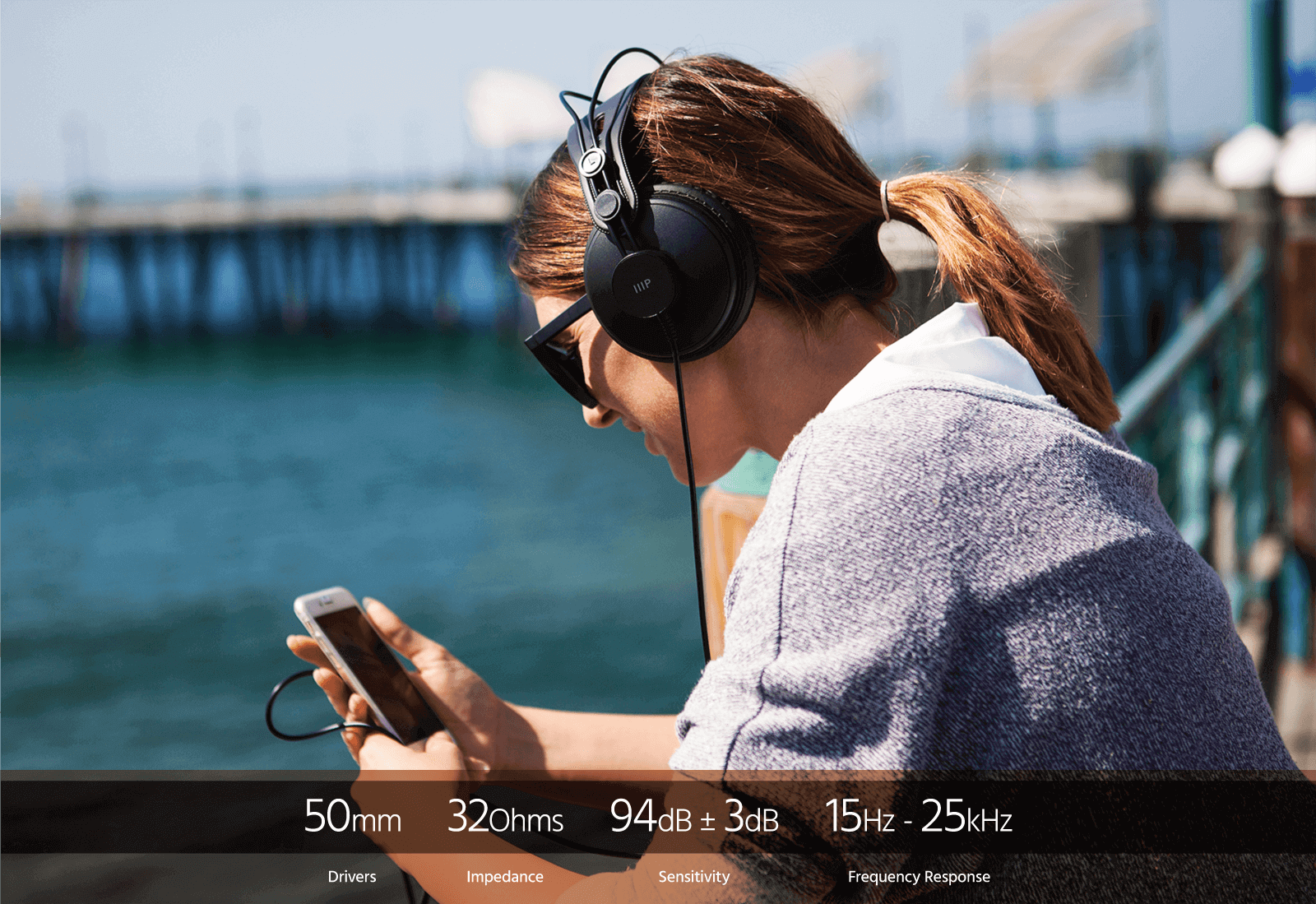 Monoprice 116150 Modern Retro Over Ear Headphones