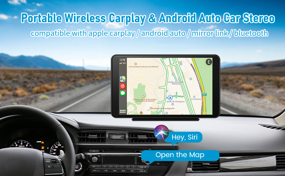 Carplay AWESAFE Bluetooth 7 HD écran Tactile Écran de Voiture,sans