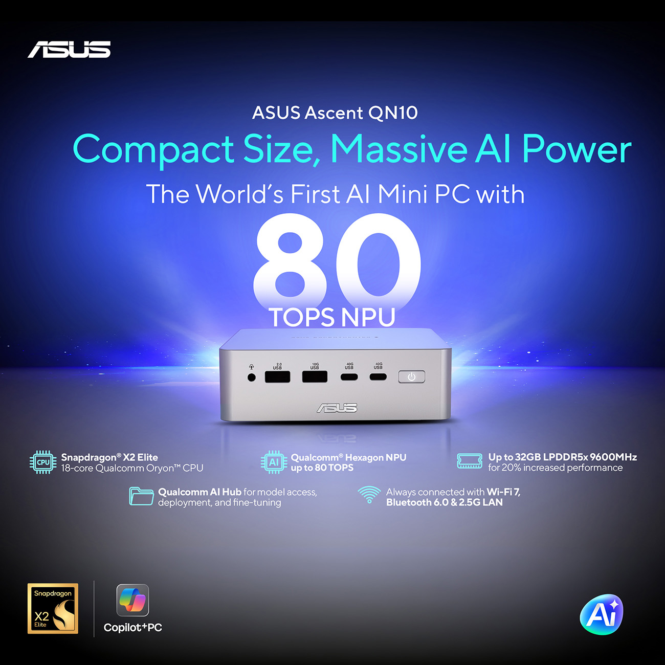 ASUS Ascent QN10 Full System Mini PC
