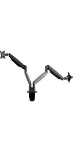 Dual Monitor Adjustable Gas Spring Desk Mount for 15 to 34 inches Monitors