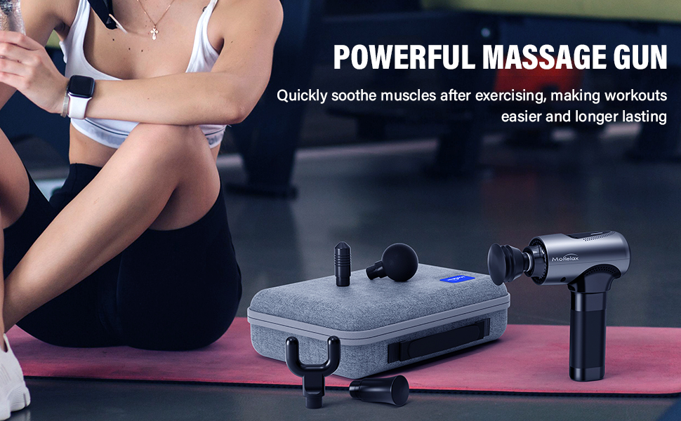 POWERFUL MASSAGE GUN-5 Speeds, 5 Massage Heads, One-Button Control