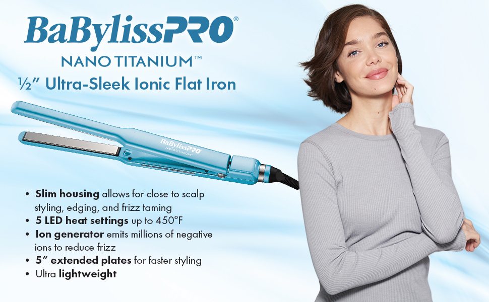 BaByliss Pro Nano Titanium Vented Ionic Flat Iron