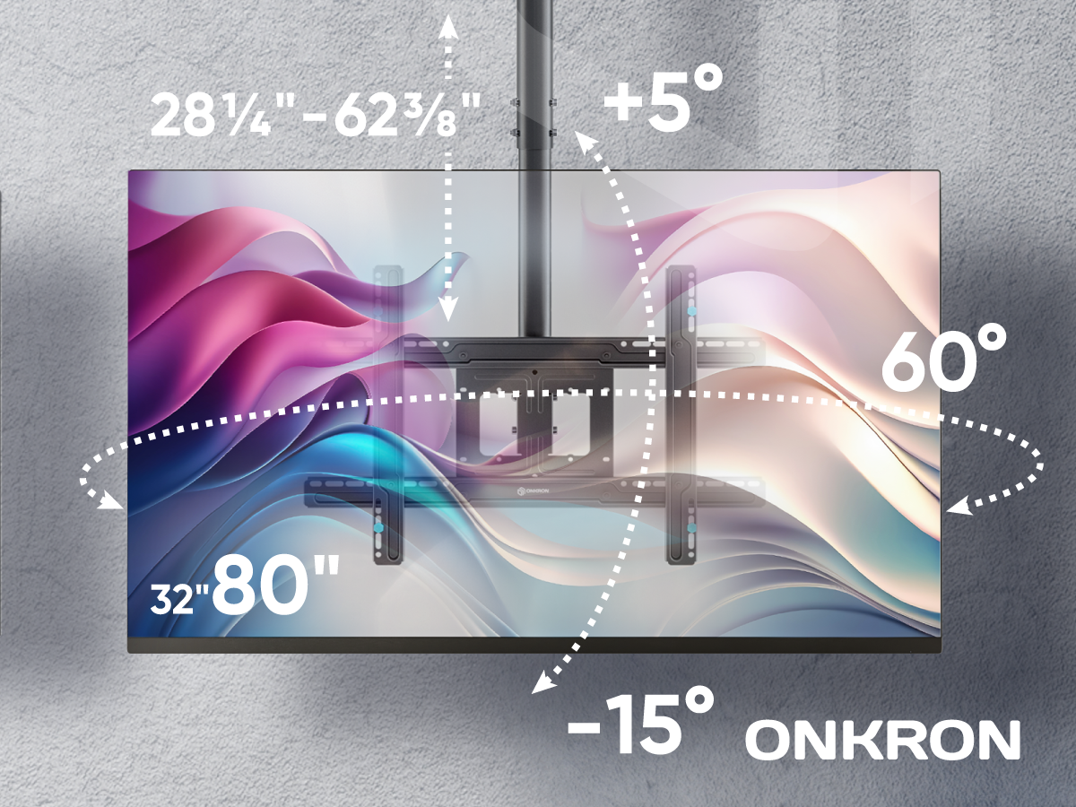 Adjustable Ceiling TV Mount
