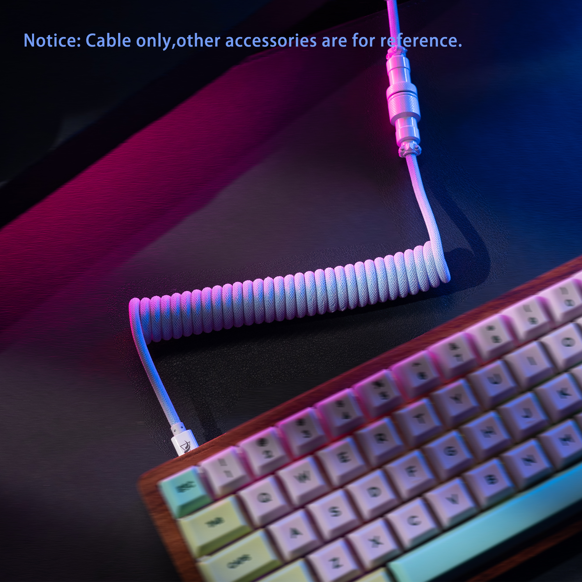 FormulaMod Custom Coiled Keyboard Cable for TypeC Mechanical Keyboard